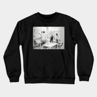 Shoulder Exam - Drawing by Avril Thomas - Adelaide Artist Crewneck Sweatshirt